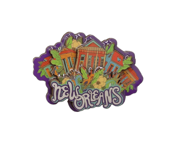 New Orleans Shotgun Houses 3-D Magnet