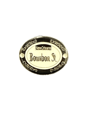 Oval Bourbon Street Enamel Lapel Hat Pin