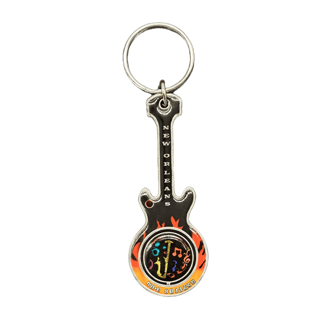 New Orleans Blues Guitar Keychain